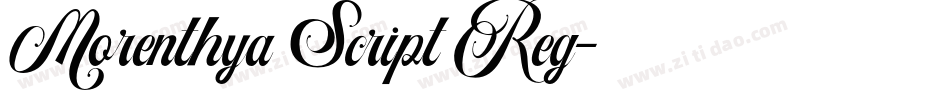 Morenthya Script Reg字体转换